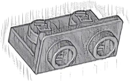 Bracket 1 x 2 - 1 x 2 Inverted