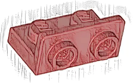 Bracket 1 x 2 - 1 x 2 Inverted
