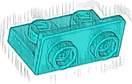 Bracket 1 x 2 - 1 x 2 Inverted