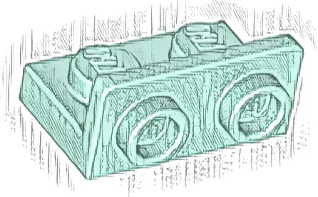 Bracket 1 x 2 - 1 x 2 Inverted