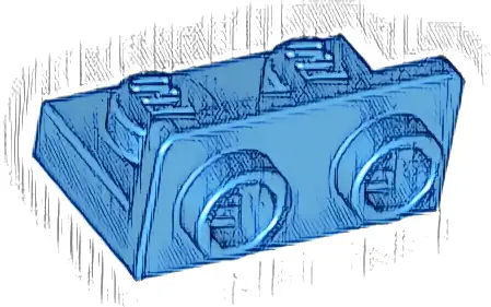 Bracket 1 x 2 - 1 x 2 Inverted
