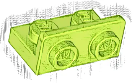 Bracket 1 x 2 - 1 x 2 Inverted