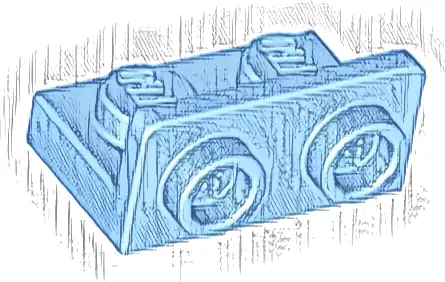 Bracket 1 x 2 - 1 x 2 Inverted