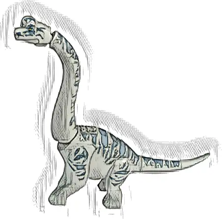 Dinosaur Brachiosaurus with Sand Blue Stripes