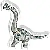 Część LEGO® Brach01 Dinozaur Brachiosaurus z piaskowoniebieskimi paskami