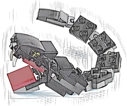 Snake, Harry Potter (Basilisk with Dark Red Mouth) - Brick Built