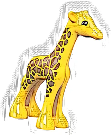 Duplo Giraffe Baby Large, Eyes Semicircular Pattern