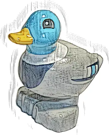 Duplo Duck Male with Medium Azure Head