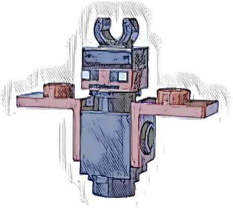 Minecraft Bat (Plate, Round 1 x 1, Thick Reddish Brown Neck Bracket) - Brick Built