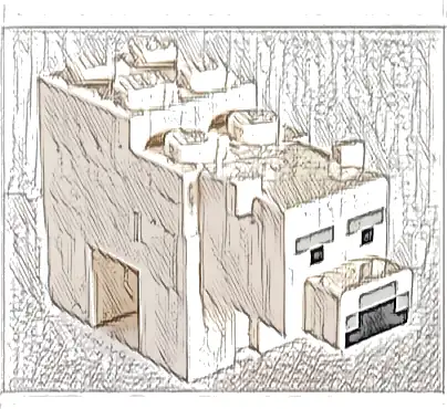 Minecraft Polar Bear Baby Cub - Brick Built