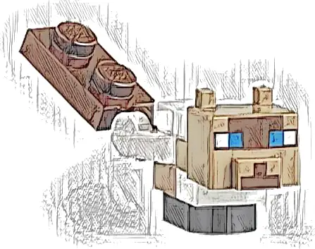 Minecraft Cat, Baby / Kitten - Brick Built