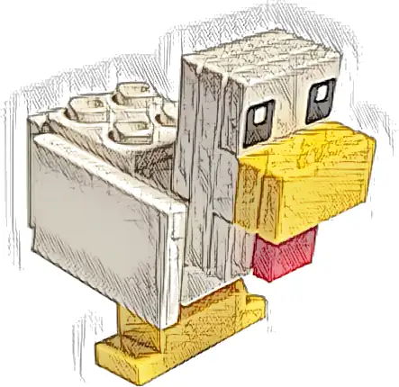 Minecraft Chicken, Large - Brick Built