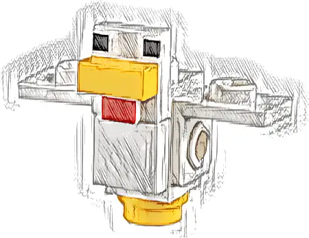 Minecraft Chicken, Wings Spread, Bright Light Orange Feet - Brick Built