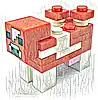 Minecraft Cow, Mooshroom (Red and White, White Forehead) - Brick Built