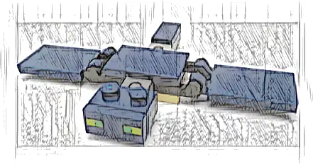 Minecraft Phantom (Tan Inverted 1 x 3 Tiles Base) - Brick Built