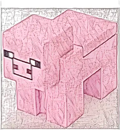 Minecraft Pig (2 x 2 Tile) - Brick Built