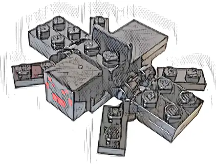 Minecraft Spider with Bracket for Jockey Attachment - Brick Built
