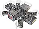 Część LEGO® minespider05 Minecraft Pająk z Uchwytami na Jeźdźca – Zbudowany z Klocków