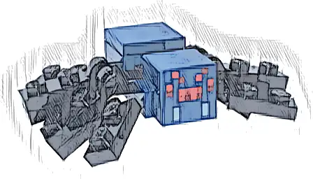 Minecraft Spider, Cave, Light Bluish Gray Fangs - Brick Built