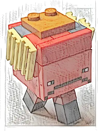 Minecraft Strider - Brick Built