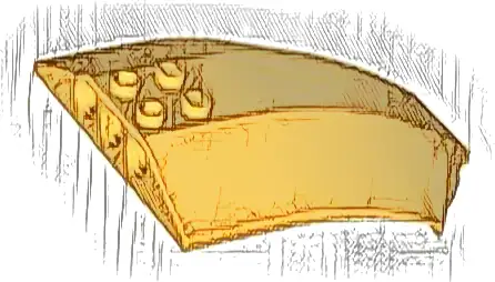 Windscreen 8 x 6 x 2 Curved Sloped Sides