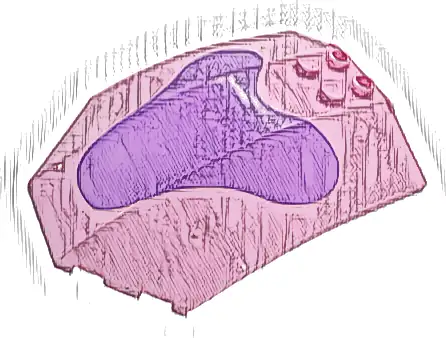 Windscreen 8 x 6 x 2 Curved Sloped Sides with Medium Lavender Spot Pattern
