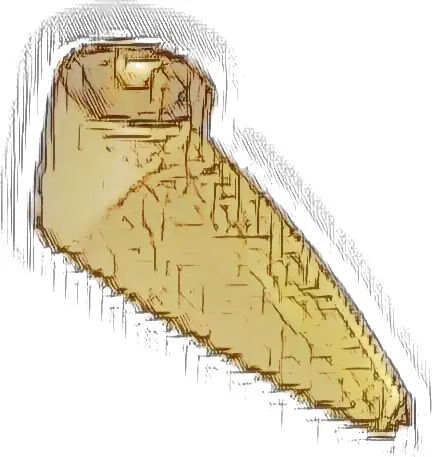 Bionicle 1 x 3 Tooth with Axle Hole (Bohrok Eye)