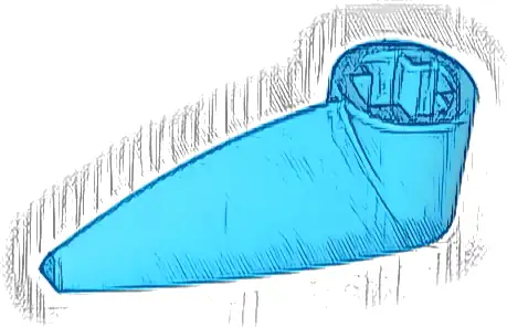 Bionicle 1 x 3 Tooth with Axle Hole (Bohrok Eye)