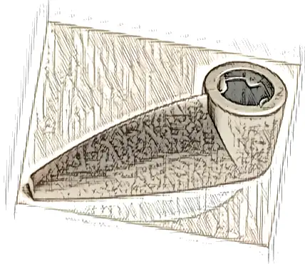 Bionicle 1 x 3 Tooth with Axle Hole (Bohrok Eye)