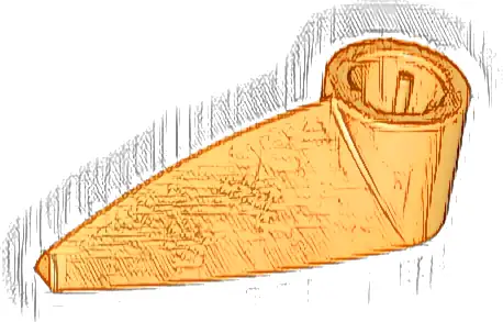Bionicle 1 x 3 Tooth with Axle Hole (Bohrok Eye)