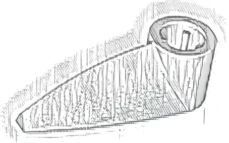 Bionicle 1 x 3 Tooth with Axle Hole (Bohrok Eye)