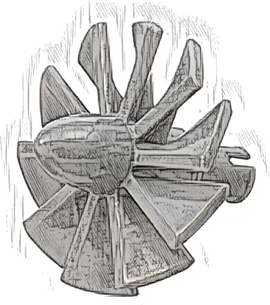 Engine, Large, Center, 10 Blades
