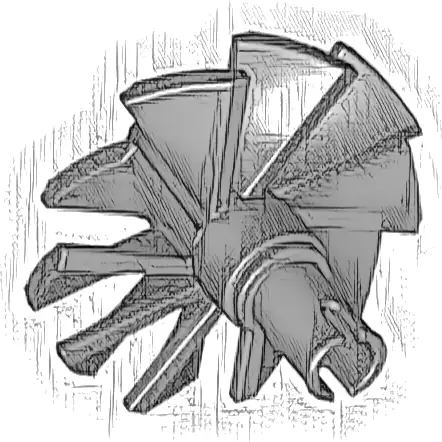 Engine, Large, Center, 10 Blades