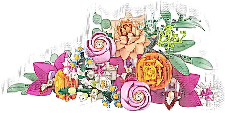 LEGO 10342 Botanicals Piękny bukiet różowych kwiatów