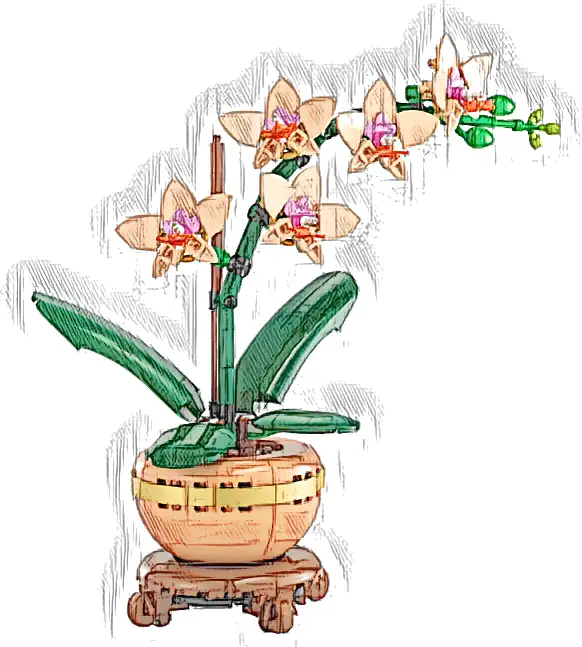 LEGO 10343 Botanicals Mała orchidea