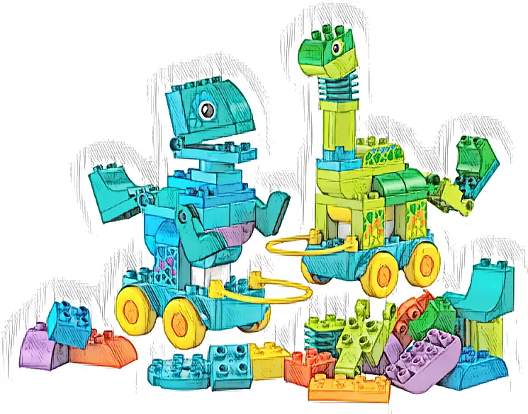 LEGO 10451 Duplo 3 w 1 Dinozaury na kółkach