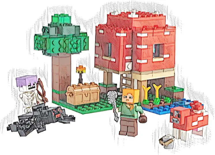 Zestaw LEGO® 21179 LEGO 21179 Minecraft Dom w grzybie