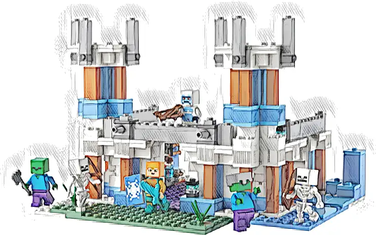 Zestaw LEGO® 21186 LEGO 21186 Minecraft Lodowy zamek