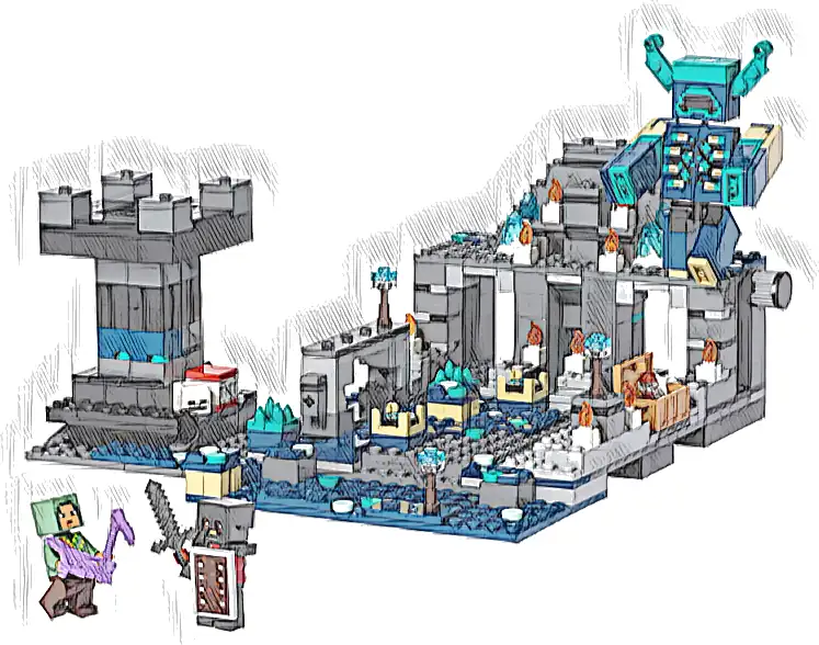 LEGO 21246 Minecraft Bitwa w mrocznej głębi