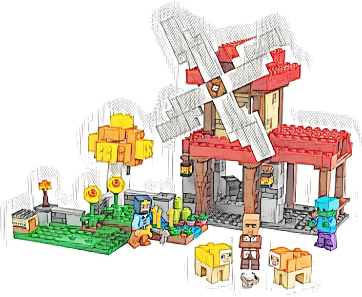 LEGO 21262 Minecraft Farma z wiatrakiem