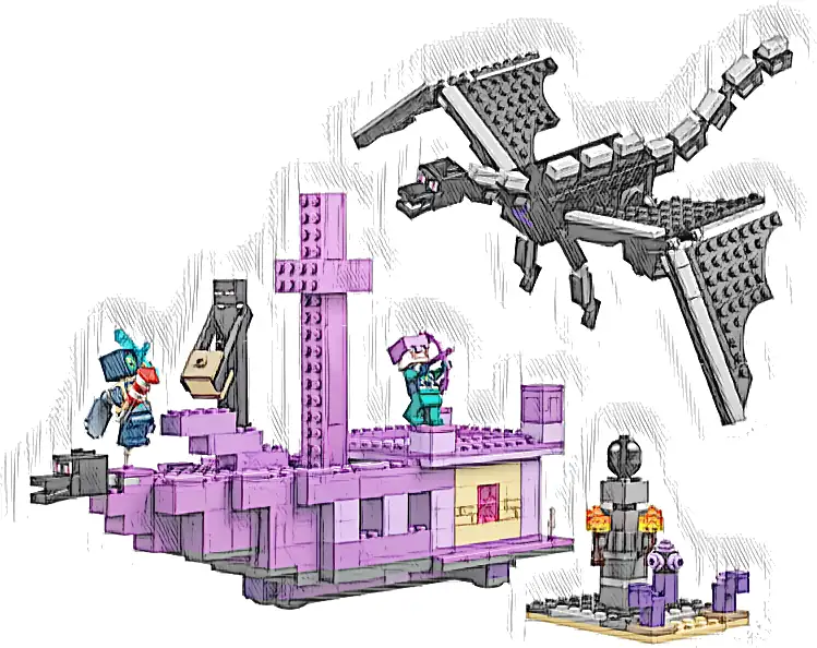 LEGO 21264 Minecraft Smok Kresu i statek Kresu