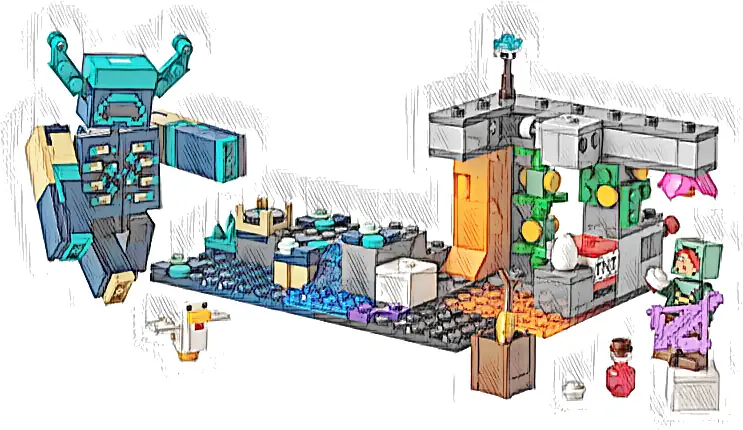 LEGO 21274 Minecraft Spotkanie ze strażnikiem