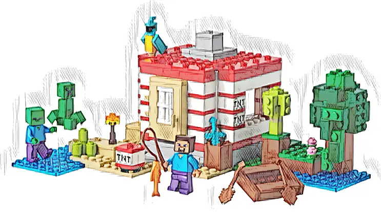 LEGO 21275 Minecraft Dom TNT w dżungli