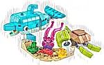Zestaw LEGO® 31128 LEGO 31128 Creator 3 w 1 Delfin i żółw