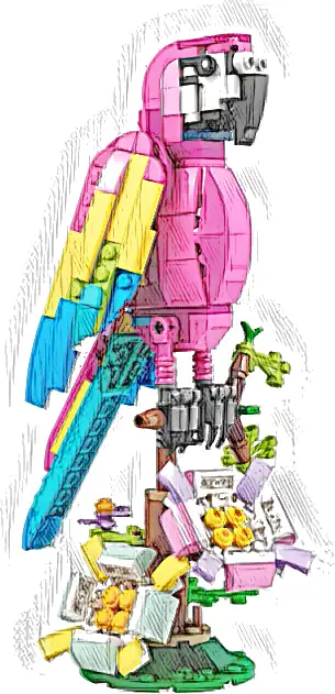 Zestaw LEGO® 31144 LEGO 31144 Creator 3 w 1 Egzotyczna różowa papuga