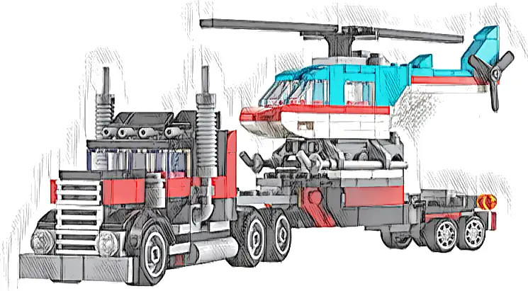 LEGO 31146 Creator 3 w 1 Ciężarówka z platformą i helikopterem