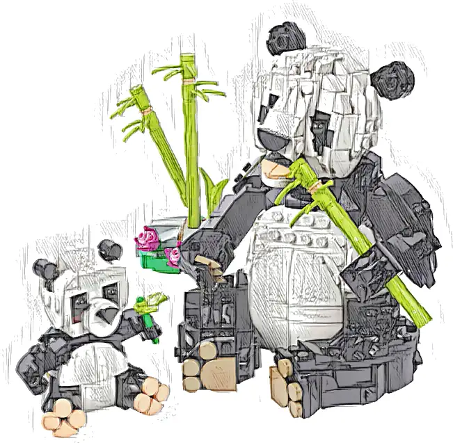 LEGO 31165 Creator 3 w 1 Dzikie zwierzęta: rodzina pand