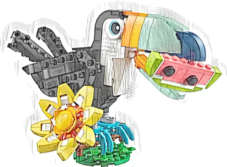 LEGO 31173 Creator Dzikie zwierzęta: Tropikalny tukan