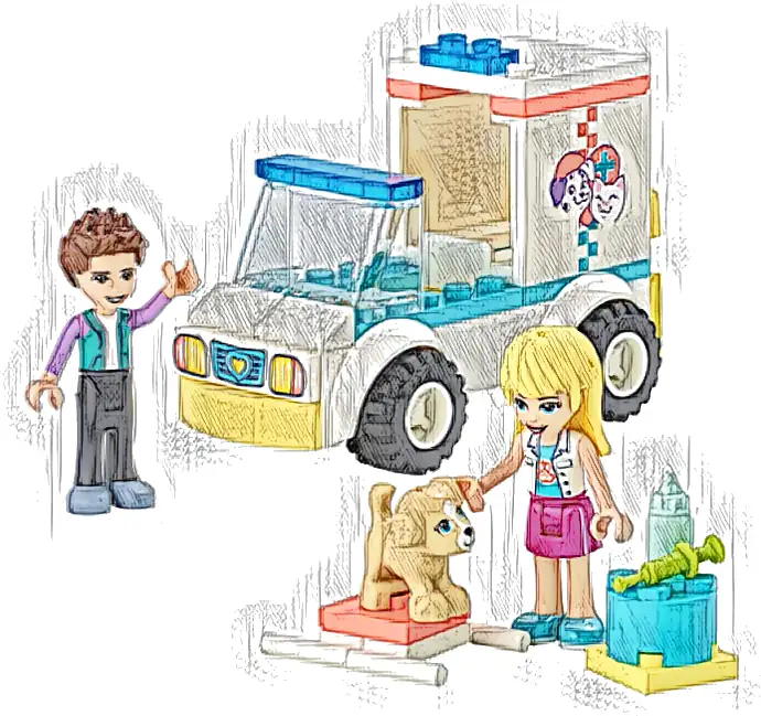 Zestaw LEGO® 41694 LEGO 41694 Friends Karetka kliniki dla zwierzątek