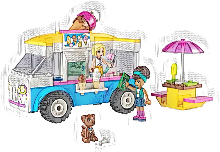 Zestaw LEGO® 41715 LEGO 41715 Friends Furgonetka z lodami